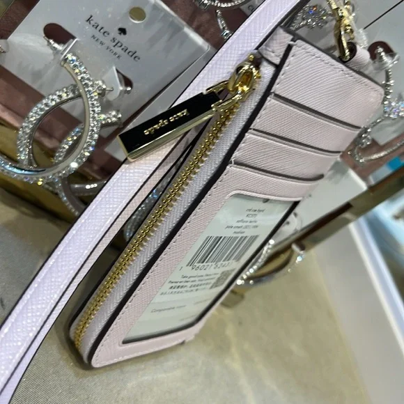 Kate Spade Madison Card Case Lanyard Pale Amethyst NWT - Picture 10 of 16